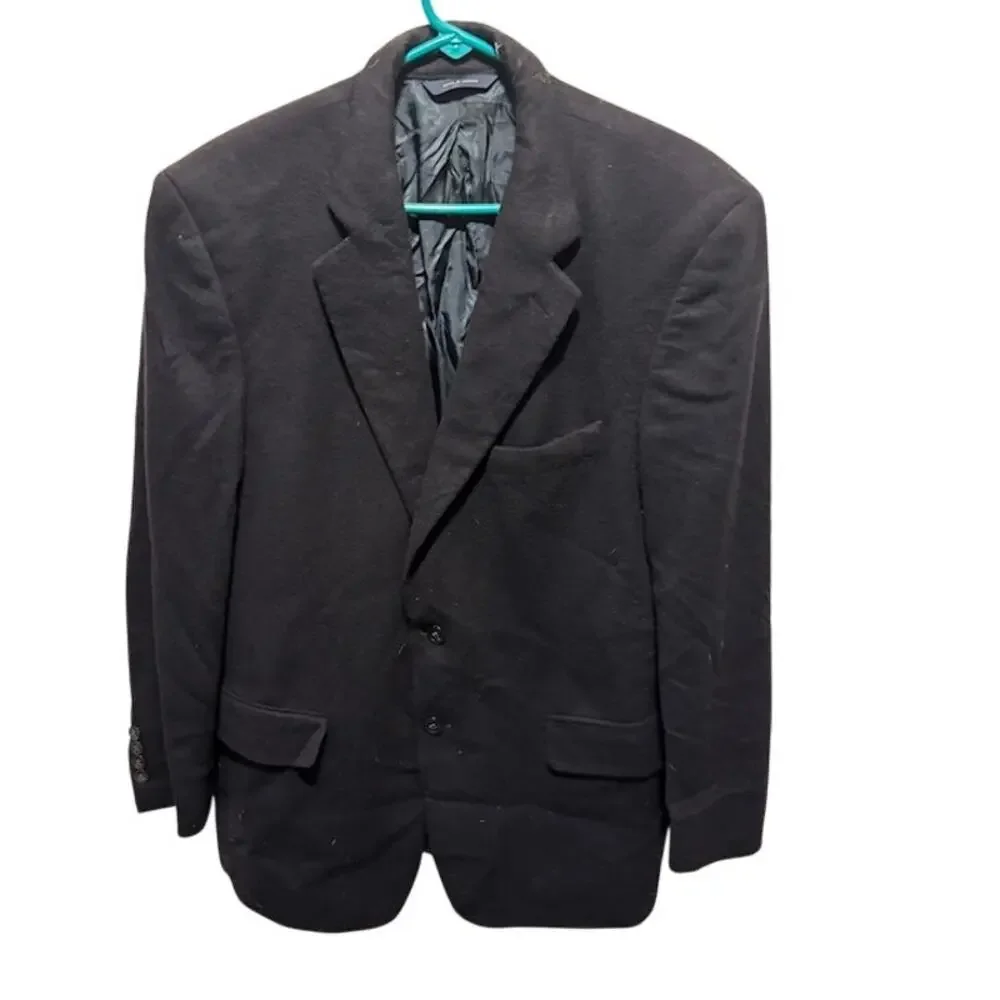 Brooks Brothers Cashmere Blazer Jacket Men 40S Navy Blue Preppy Classic